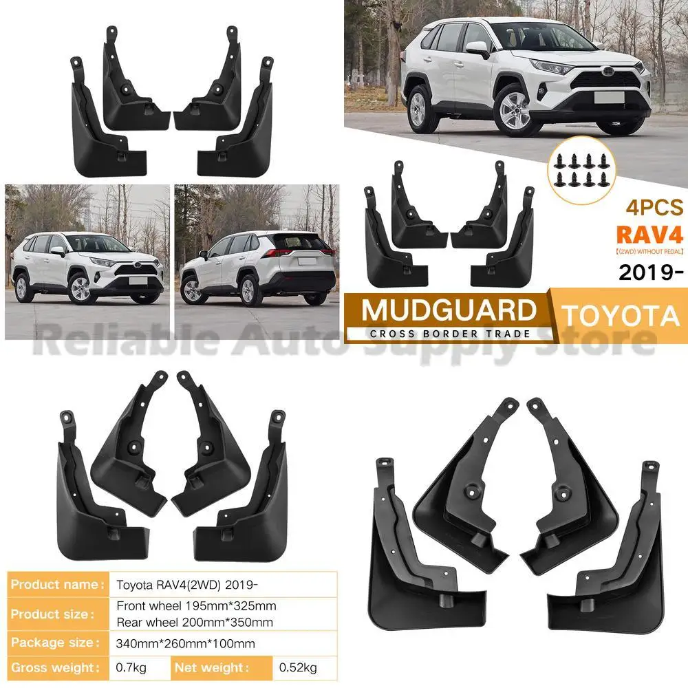 

For Toyota RAV4 2019-2025 2WD Mud Guards Fender Flares Trim Accessories High Quality Durable Protection Stylish Design Easy Inst
