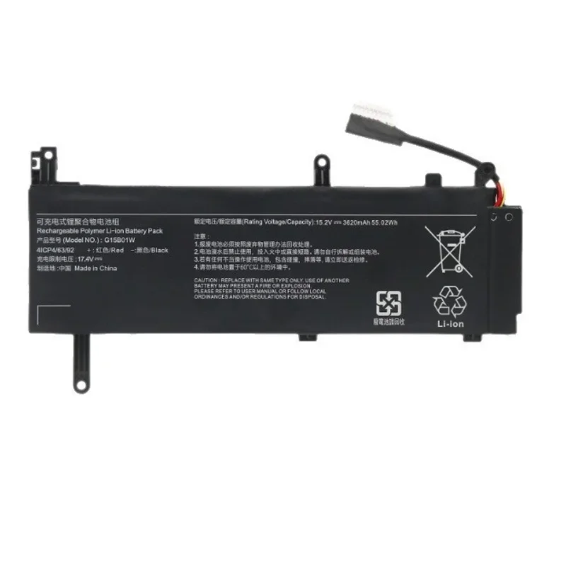Brand New G15B01W Laptop Battery For Xiaomi Gaming Laptop 15.6 TM1705 TM1801 2018 2019 17.4V 3620mAh Rechargeable Battery