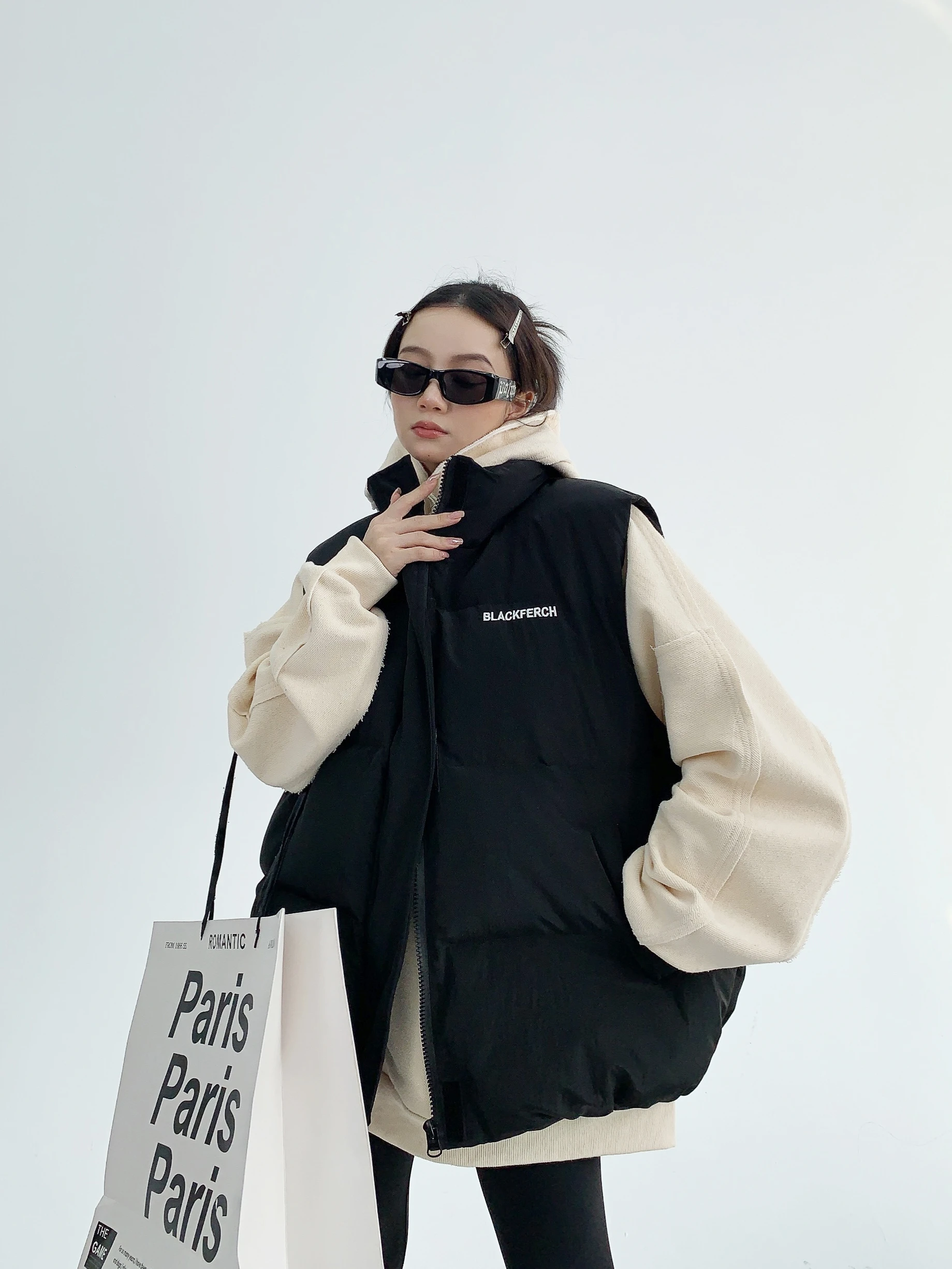 

Oisis Street Sle Thiened, американский зимний джинт, свободное пальто с вышивкой, хлопковый жилет для мужчин и женщин