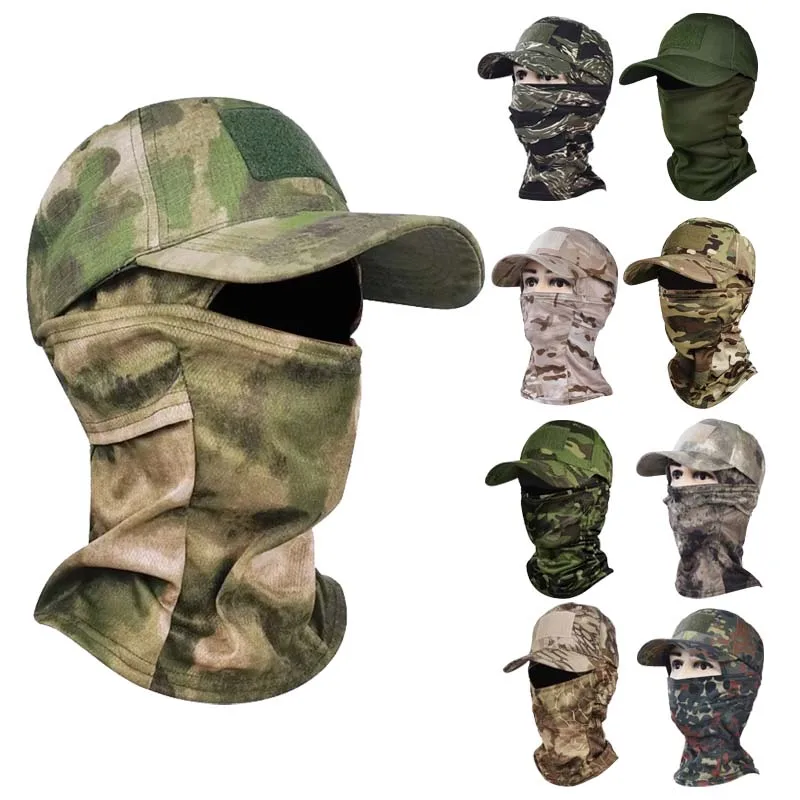 Camo bonés de beisebol protetor solar respirável camuflagem balaclava chapéu pesca ao ar livre caminhadas caça esportes boné protetor solar