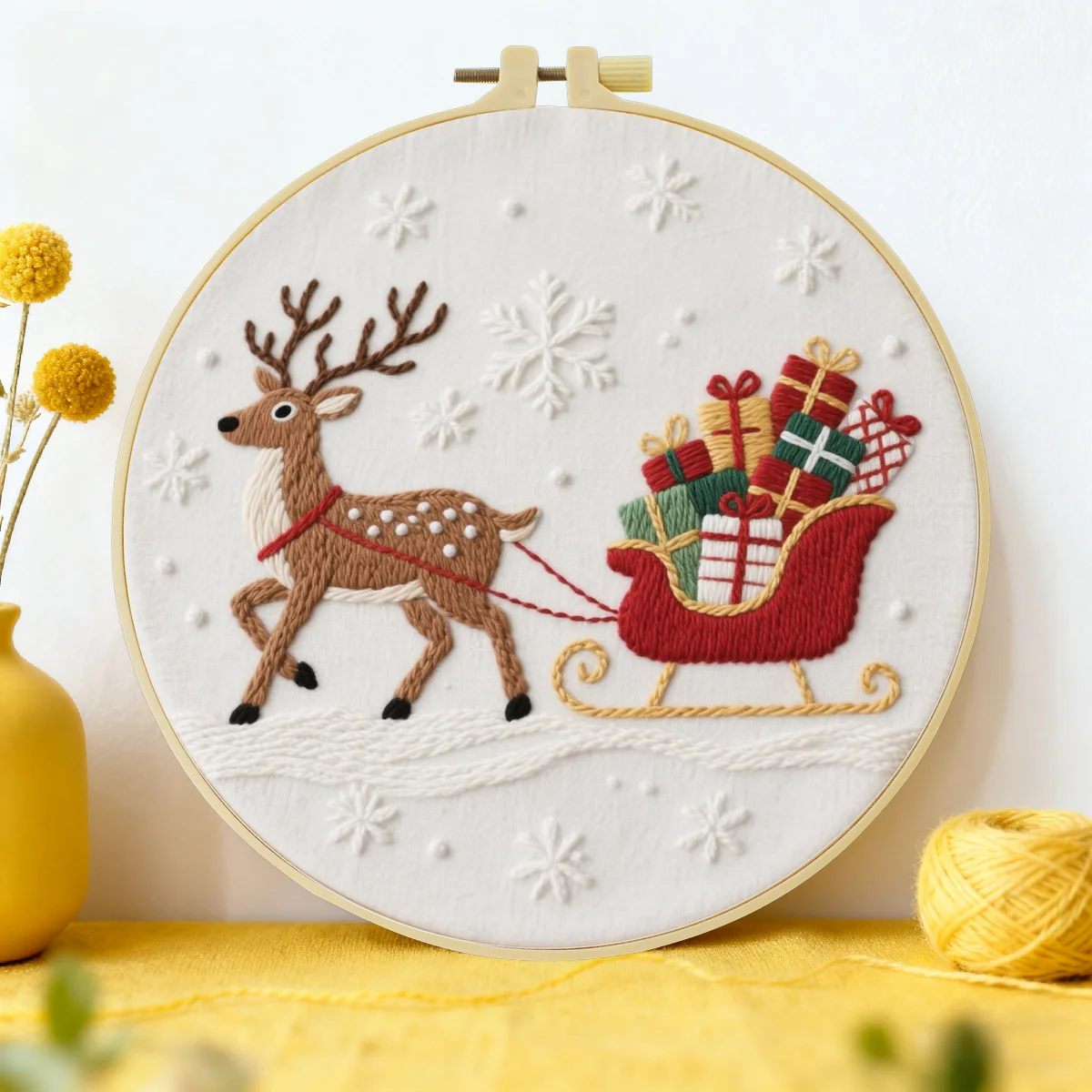 1 قطعة 20X20 سنتيمتر/15X15 سنتيمتر 7.87/6.3 بوصة الأيائل سحب هدية التطريز كاتب عدة لتقوم بها بنفسك عدة لتقوم بها بنفسك طقم تطريز دليل إبرة الفن #1