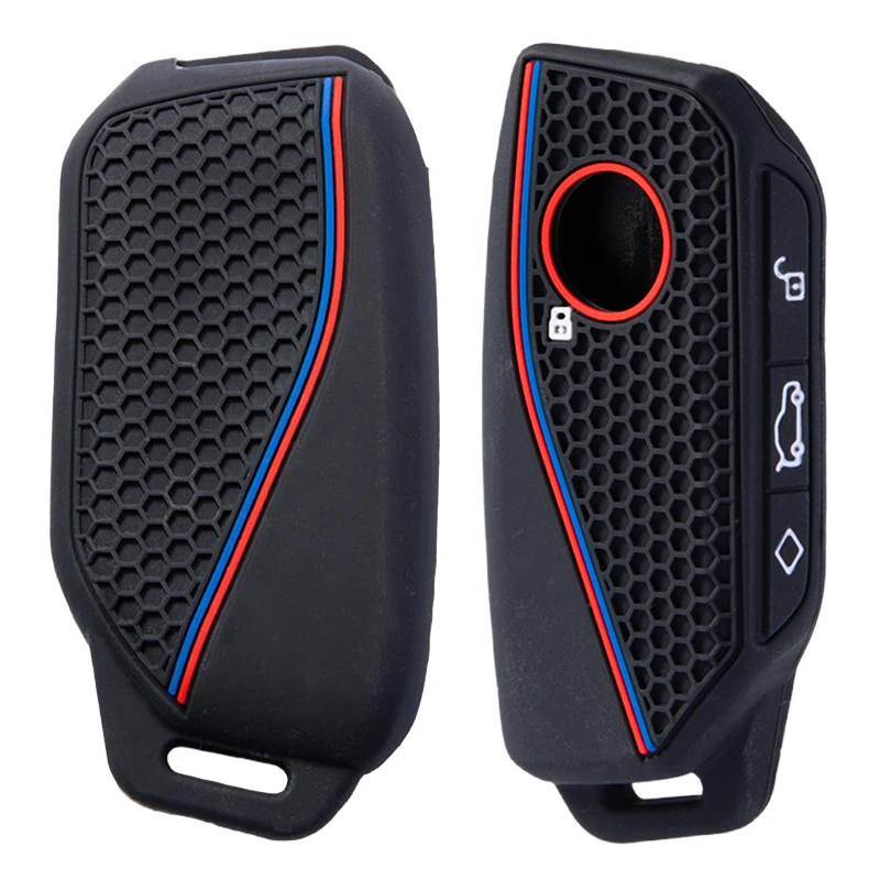 Silicone Car Key Case Cover Protect Shell Fob For BMW I7 X7 G07 LCI IX I20 X1 U11 7 Series G70 G09 XM U06 G81 M3 Key Accessories