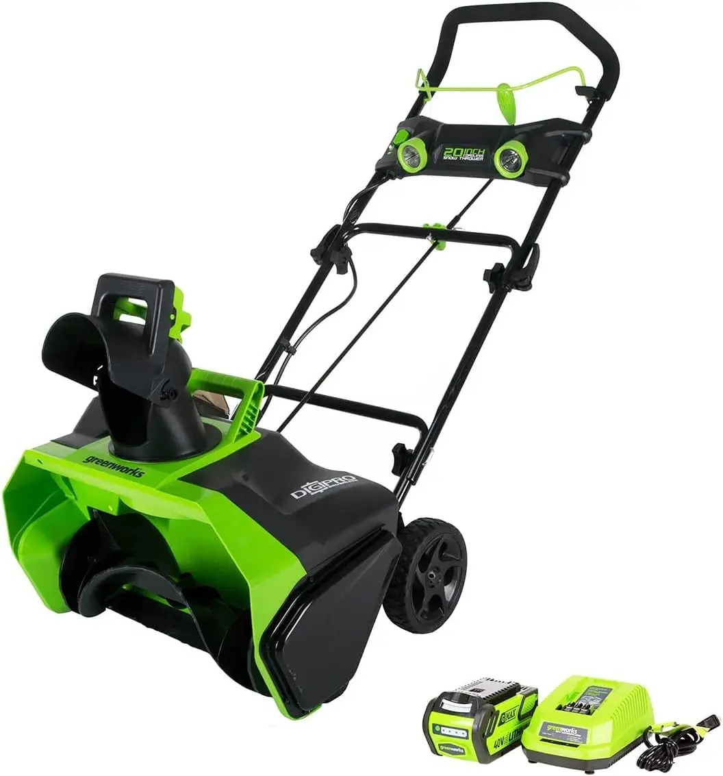 Greenworks 40V,20” Brushless Cordless Snow Blower,4.0Ah Battery and Charger Included,Snow blower,Garden tools,Snowblower machine