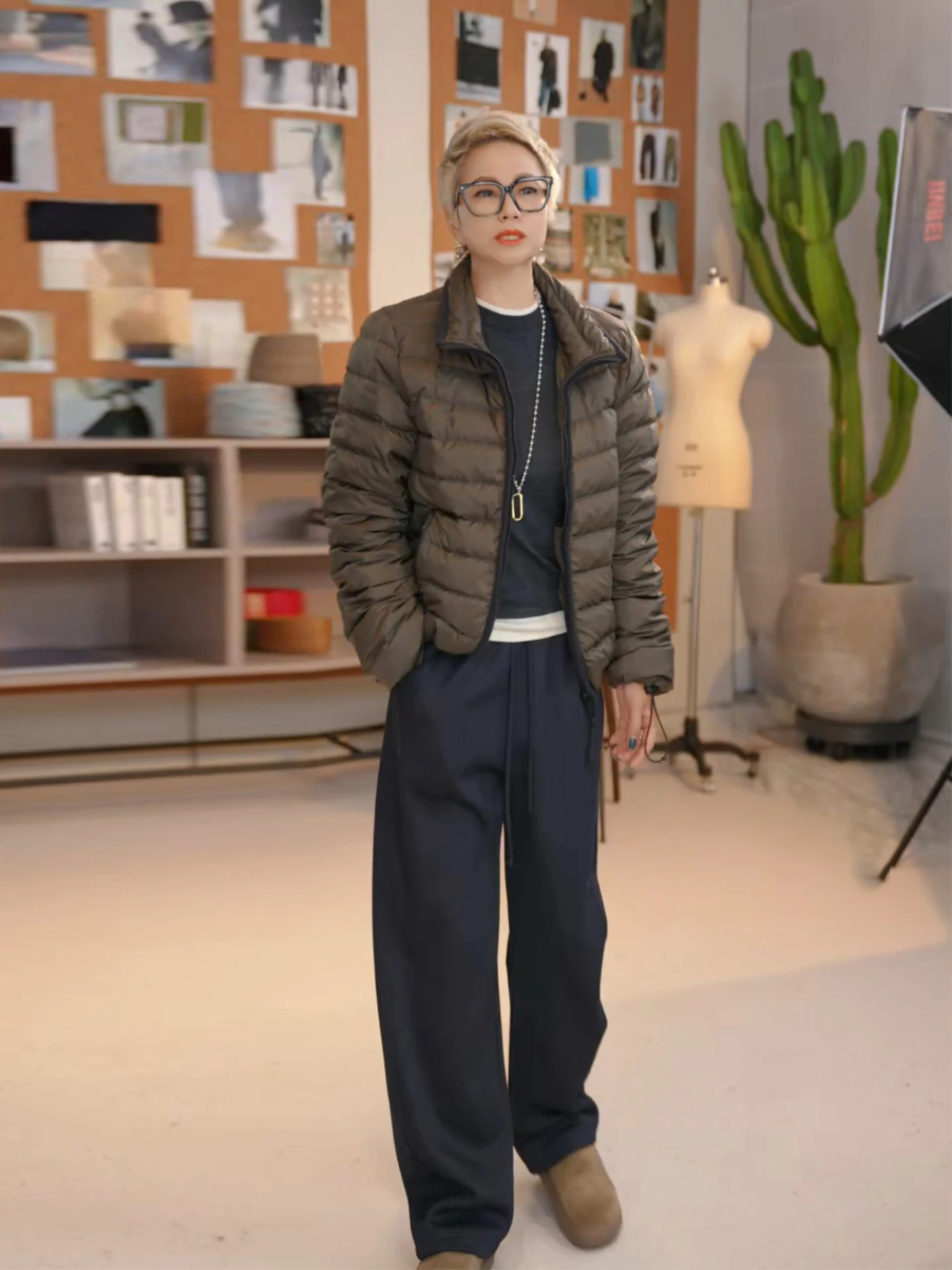 

Bla High Waist Wide Leg Straight Pants Micro Elastic Dstring Casual Trousers Comfortable Loose Fit Ladies Faion