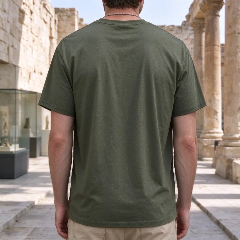Carthage Ancient Civilization Historical Shield Symbols Graphic Print Men's T-Shirt 100% Cotton Casual History Lover Top