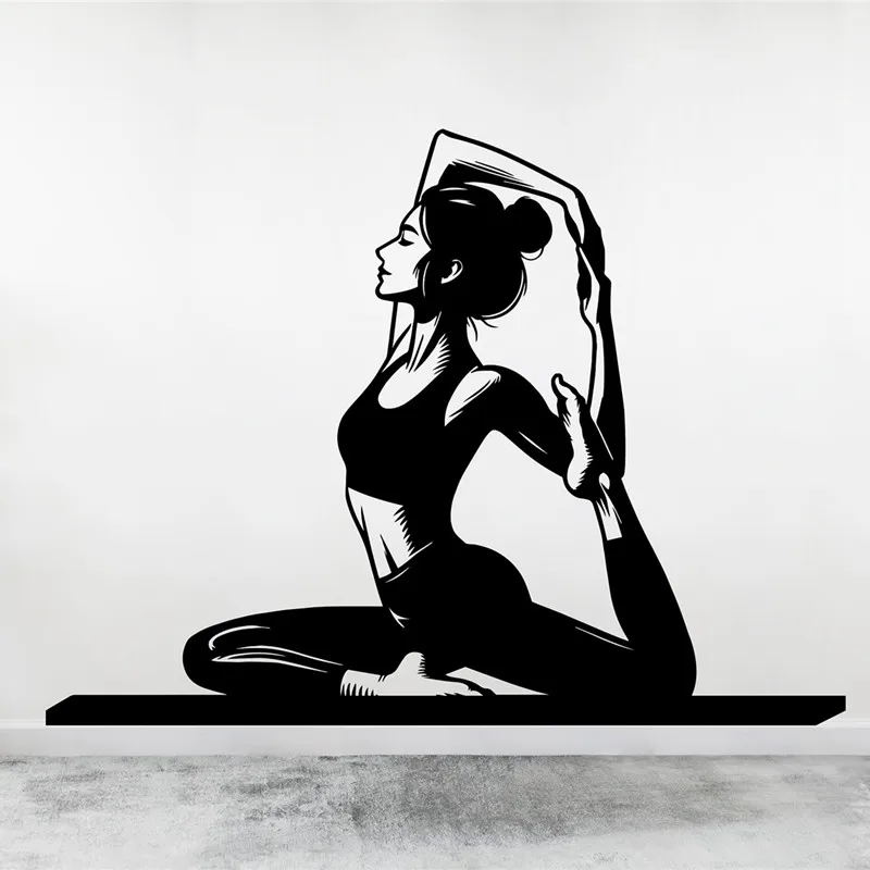 Yoga Wall Decal, Gi… - image