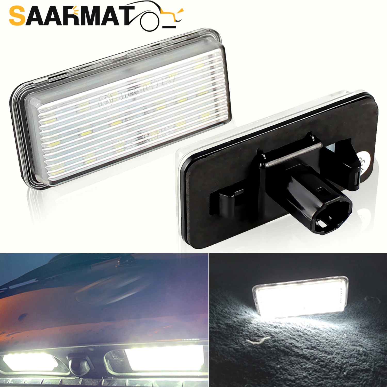 2PCS Number Plate Light Lamp For Toyota J100 J200 Land Cruiser J120 Land Cruiser Prado LED License Plate Light Assembly CANbus