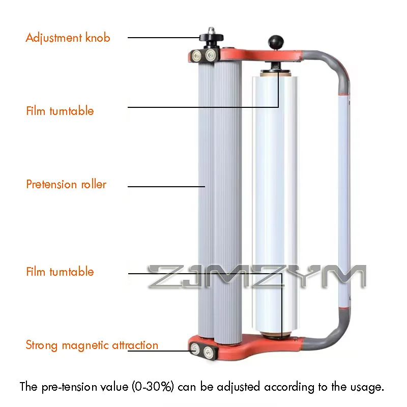 Hand-Held Stretch Film Puller Packaging Machine Manual Semi-Automatic Wrapping Tool for Efficient Film Application
