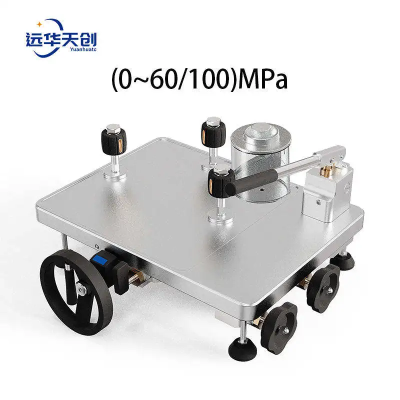 Integrated Hydraulic Pressure Calibration Bench Manual Pump for Bench High Pressure Gauge Valve Testing 0~1000 bar 0.1kPa