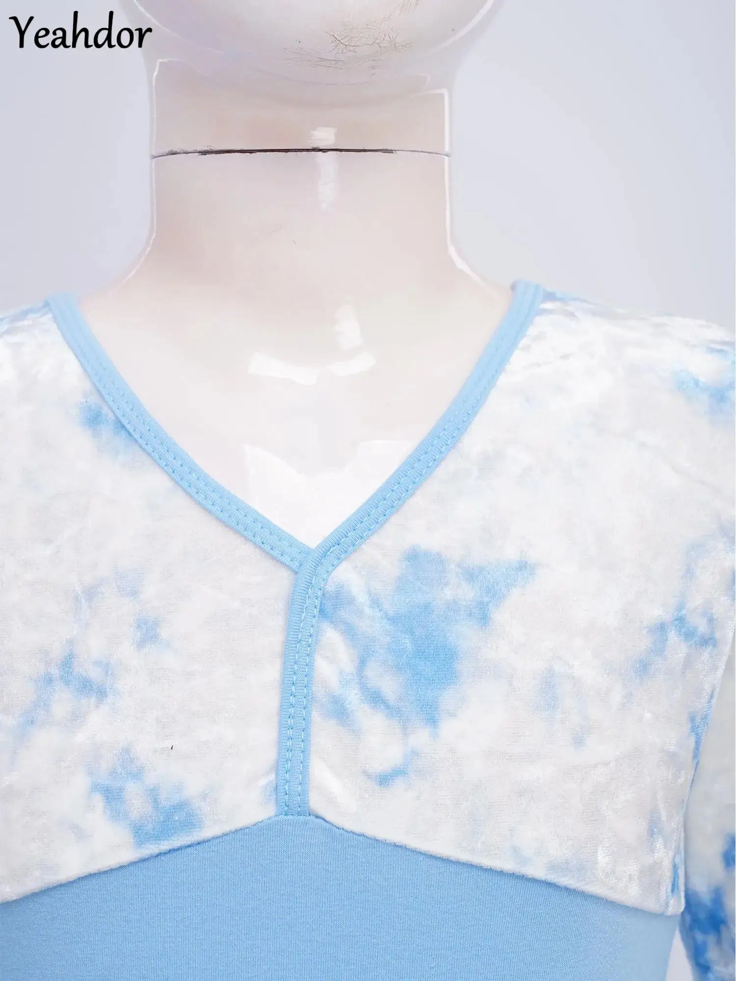 

Детский балетный костюм для девочек: бархатное боди с длинным рукавом и юбкой из фатина для тренировок и выступлений