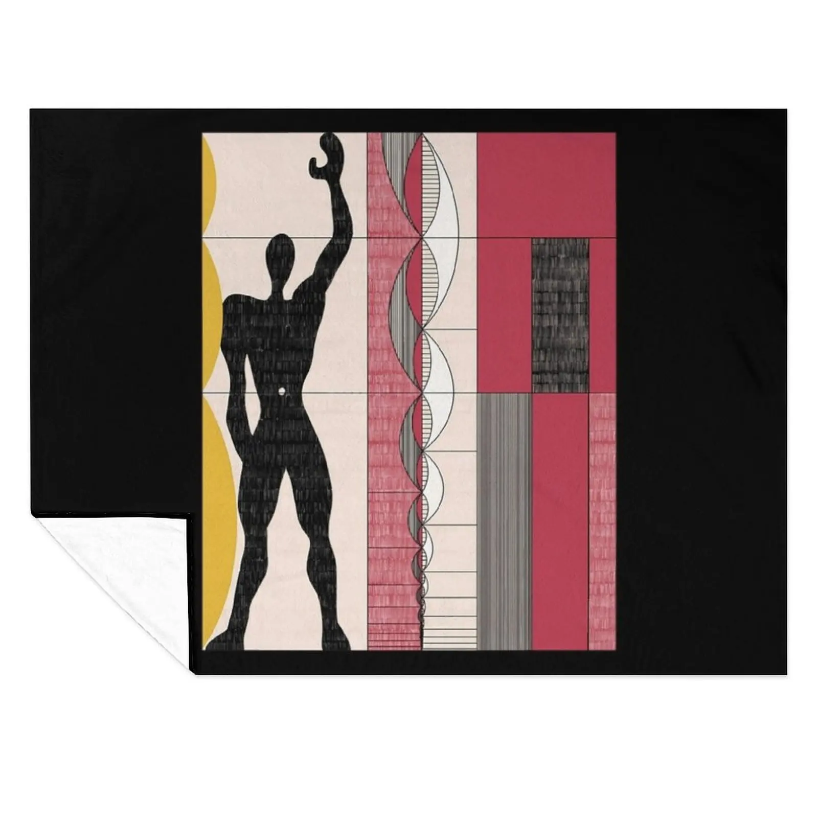 

Le Corbusier architecture illustration minimalist colored pencil Modulor \t Throw Blanket Warm Picnic funny gift Blankets