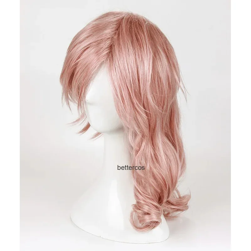 

Candy 2025Final Fantasy FF13 Eclair Farron Lightning Косплей Парики Смешанные розовые длинные вьющиеся термостойкие синтетические волосы + парик