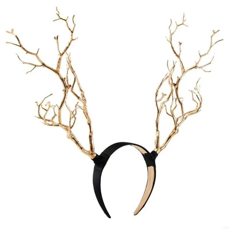 C71F แม่มดสาขาแถบคาดศีรษะปีศาจ Twig Masquerades ฮาโลวีน Headwear Party เครื่องแต่งกาย
