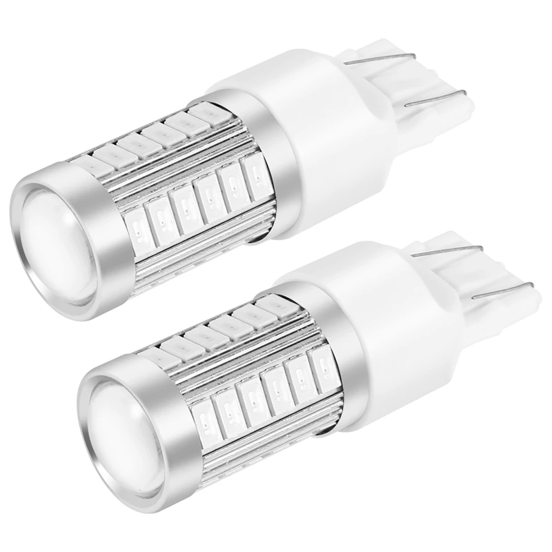 Bombillas Led rojas T20, 7443 lúmenes, intermitentes superbrillantes, luz de freno y estacionamiento, luz trasera de marcha atrás, Bul, 900