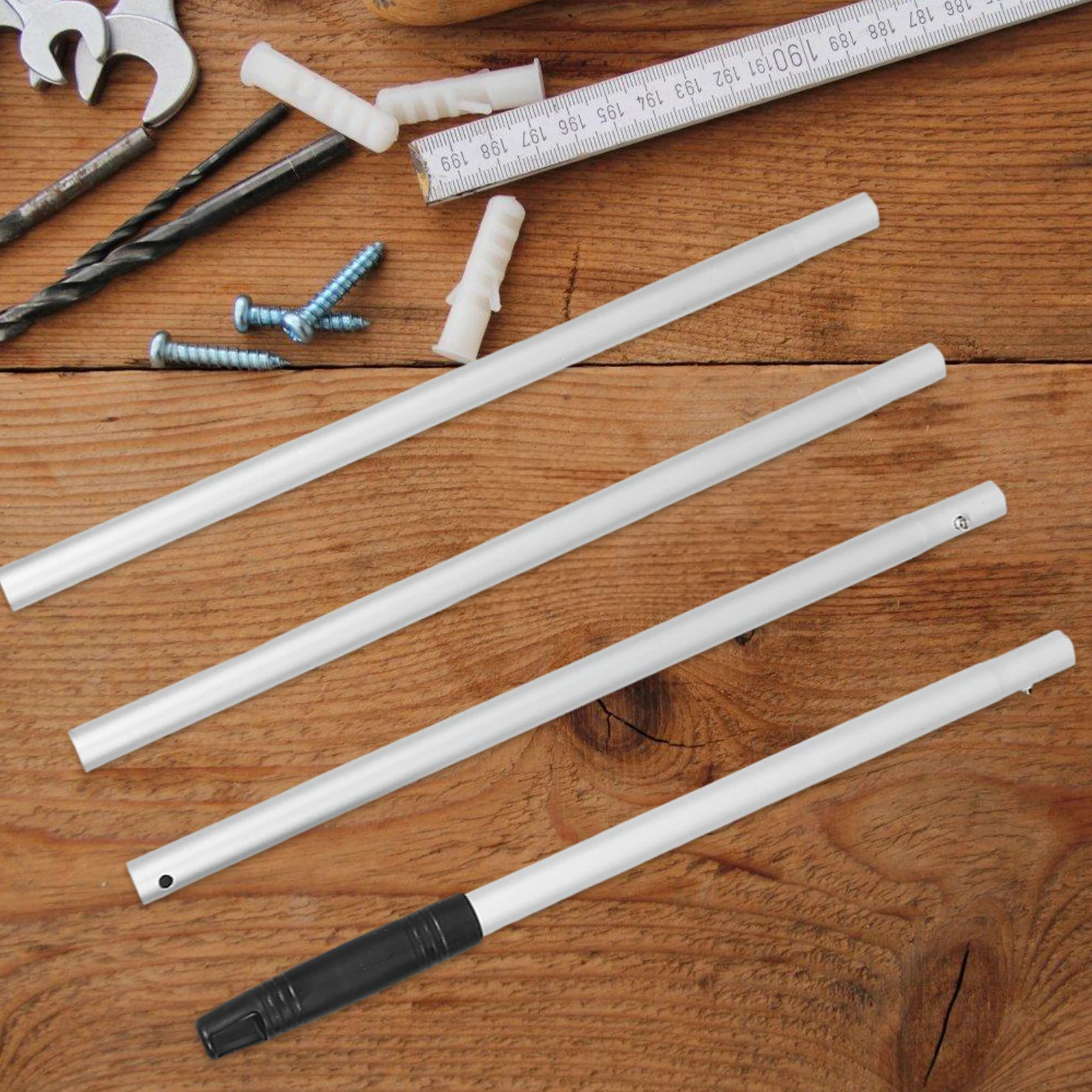 1 مجموعة ضوء لمبة مبدل تلسكوبي تمديد القطب 5-قسم قابل للتعديل طول قابلة للتمديد عالية الوصول ضوء لمبة استبدال أداة #1