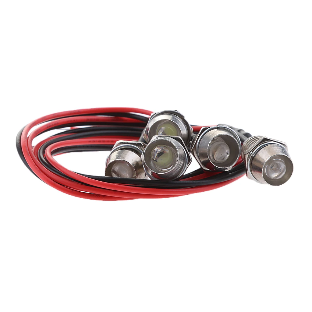 

5pcs LED Dash Board Indicator Bulb Anti-vibration Pilot Lamp Panel Light for Car Boat 12V