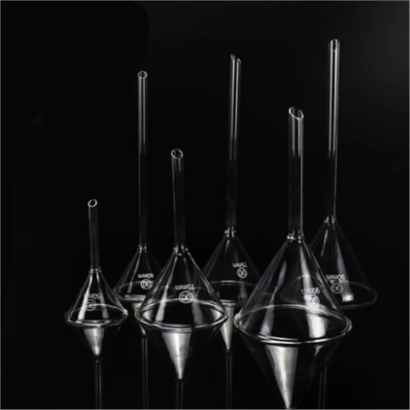 40-150mmMiniature Lab Glass Funnel Borosilicate Glassware Triangle Funnel