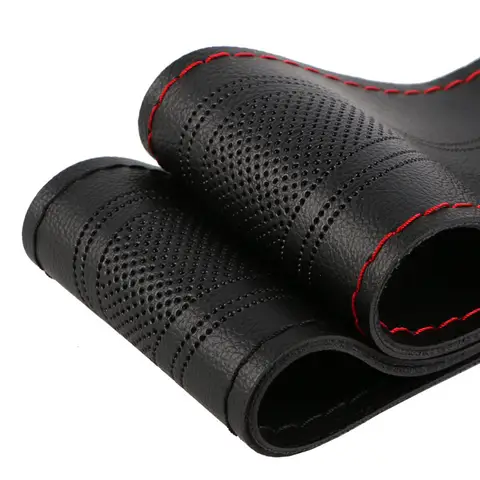 PU Leather Car Steering Wheel Cover 15 Inch O SHI CAR