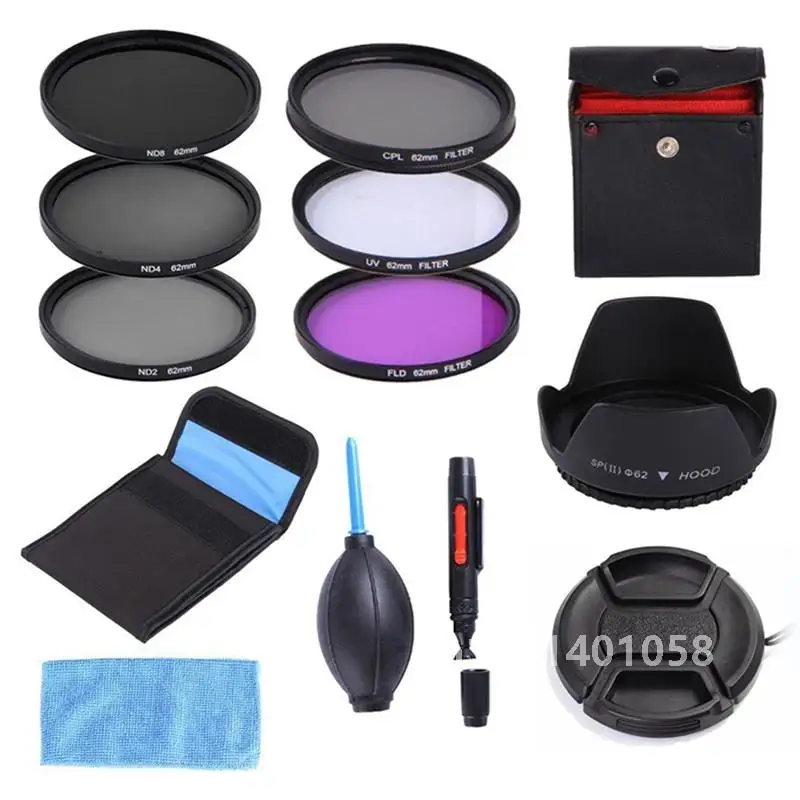 

49mm 52mm 55mm 58mm 62mm 67mm 72mm 77mm UV CPL FLD ND2 ND4 ND8 Filter Kit+Lens Hood+Cap For Tamron AF 18-250mm/18-200mm