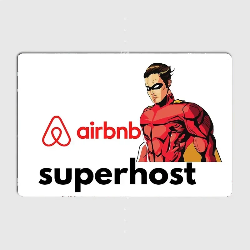 Super Host Airbnb Aprtments Five Stars Poster Metal Sign Posters Bar Custom Wall Decorations Room Decoration Interior Home Decor