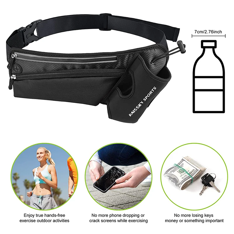 Marathon Running Sports Waist Pack Pouch For iPhone 14 13 12 11 Pro Max 14Plus Women Men GYM Water Bottle Holder Fanny Waist Bag