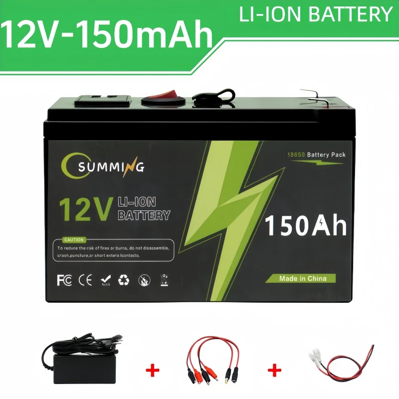 

12V 150Ah LiFePO4 Battery Pack | Built-in 200A BMS | 5000+ Cycles | for RV, Solar, Trolling Motor Marine Overlanding Off-Grid
