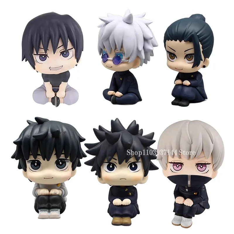 

10cm Anime Satoru Gojo Jujutsu Kaisen Figure Fushiguro Megumi Toy Okkotsu Yuta Inumaki Toge Geto Suguru Figures PVC Cute Model