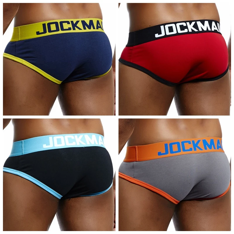 JOCKMAIL Brand Sexy Mens Underwear Briefs slip homme Low Rise U convex penis Male panties Gay Underwear Breathable Cotton