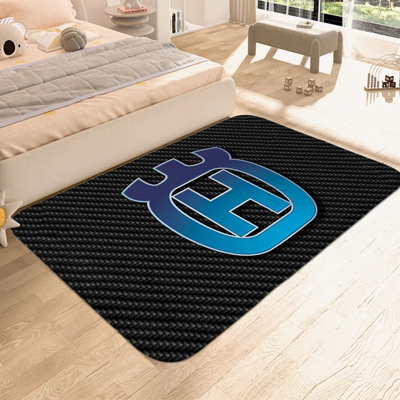 Carpet for Bedroom H-Husqvarnas Veranda Floor Mat Washable Non-slip Kitchen Bathroom Rug Doormat Entrance Door Home Decoration