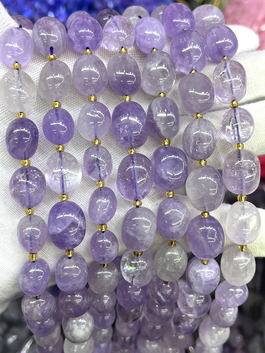 Natural Purple Jade Conformal Amethyst Irregular Irregular Faceted Loose For Jewelry Making DIY Necklace Bracelet 15''10x15mm