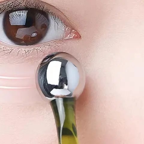 المزدوج نهاية الأسطوانة عصا تدليك كريم عين قضيب ملعقة التجميل المضادة للتجاعيد الوجه ملعقة سبيكة الوجه أداة العناية بالبشرة