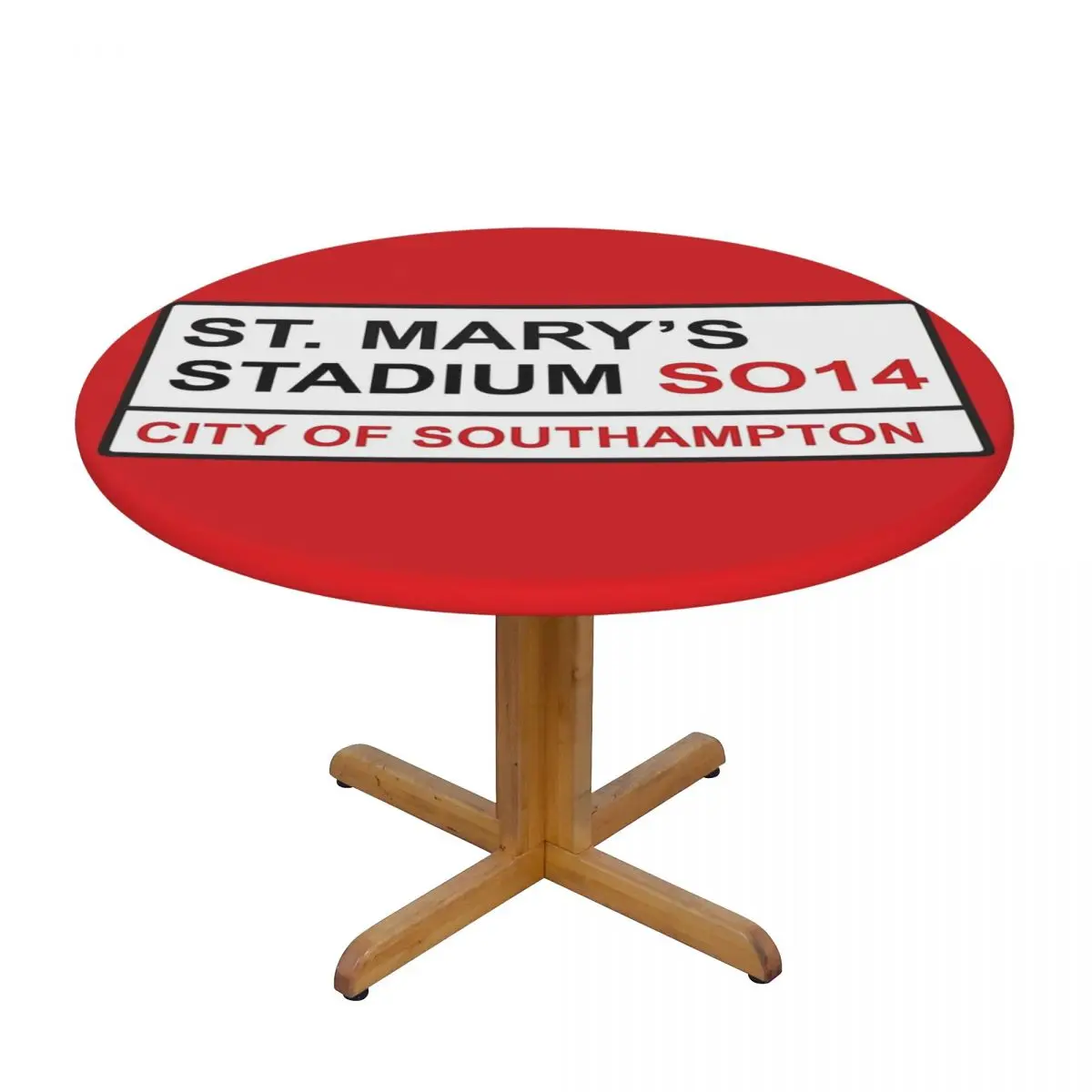 Southampton Football Team St. Mary's Stadium Street Sign Round Tablecloth Table Cloth for Kitchen Events Dining Table Cover