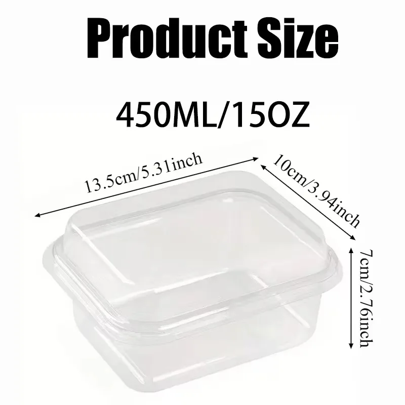 30PCS Disposable Square Plastic Cake Box with Lid Dessert Container Mousse Storage Birthday Party Bakery Restaurant Packaging