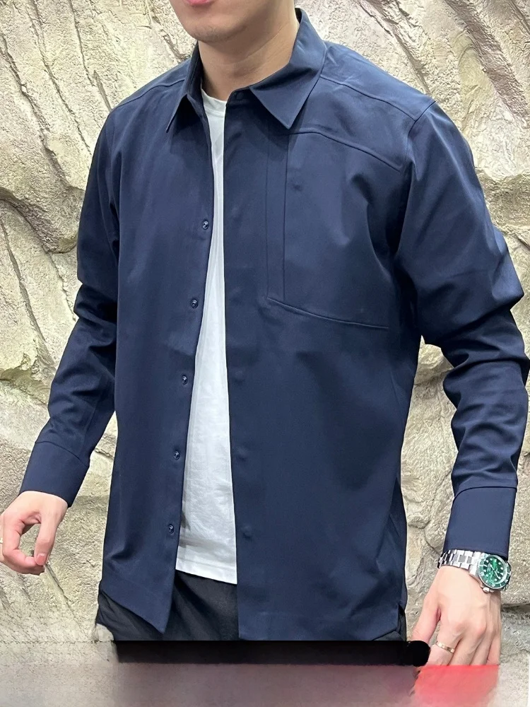 

High-End 3D Tailored Outdoor Soft ell Jaet for Men Full Prure Glue Anti-Scratch Wear Resistant Stand Collar Zipper Clo...