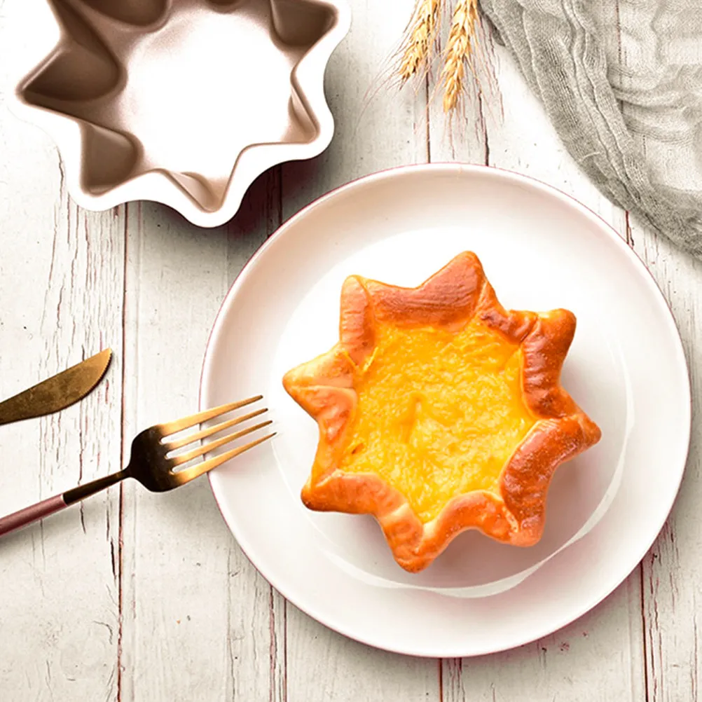 Octagonal Carbon Steel Cake Mold Nonstick Bottom Household Egg Tart Mold Oven Safe Multi-Function Baking Accessory
