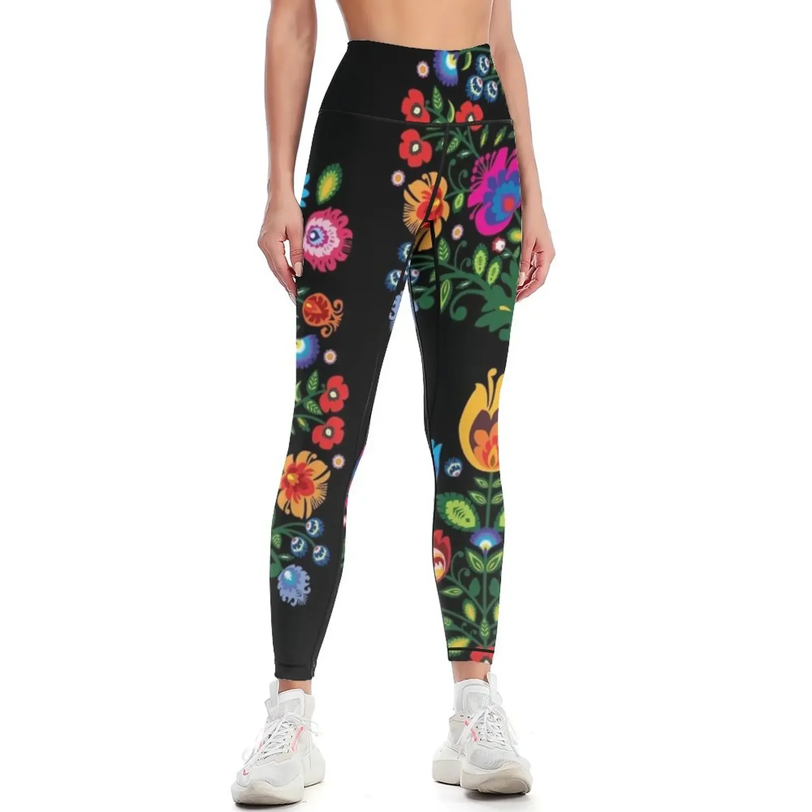 One more.... Folk composition with flowers Leggings Women's push up Sports pants for sports shirts gym Womens Leggings