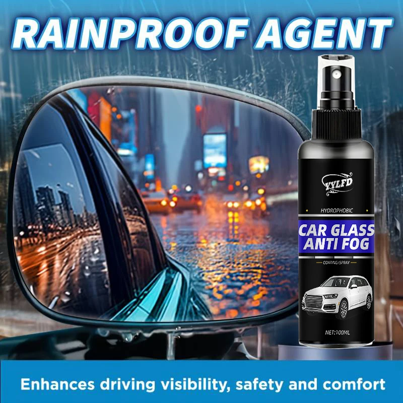 Car Glass Anti-Rain Spray Auto Water repellent Coating Agent Waterproof Rainproof Anti-fog Glass Cleaner Auto Windshield Clear