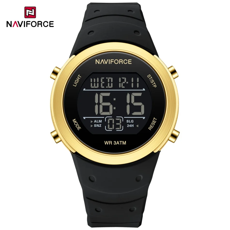 

NAVIFORCE мужские цифровые часы спортивные ЖК-наручные часы мужские водонепроницаемые часы с 3 барами цифровые светящиеся светящиеся новые часы высокого качества