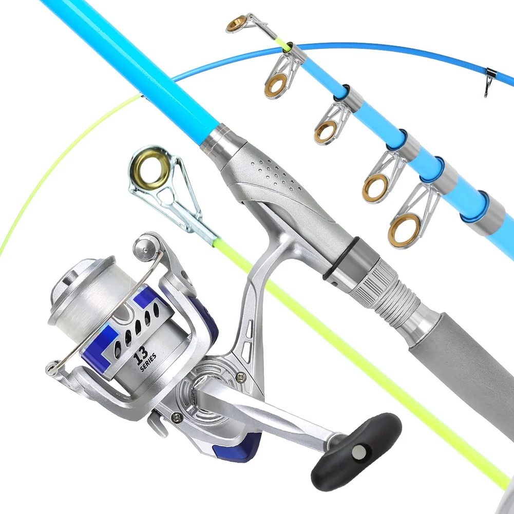 Collapsible Fishing Rod Fishing Gear Set Fiberglass Construction Collapsible Fishing Rod Kit Fishing Rod Fishing Adventure
