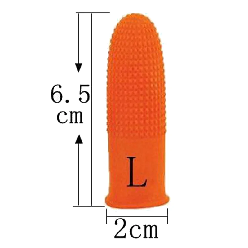 AF91-100Pcs Rubber Anti-Slip Finger Cots Orange Disposable Protective Finger Cots For Electronic Repair Easy Install