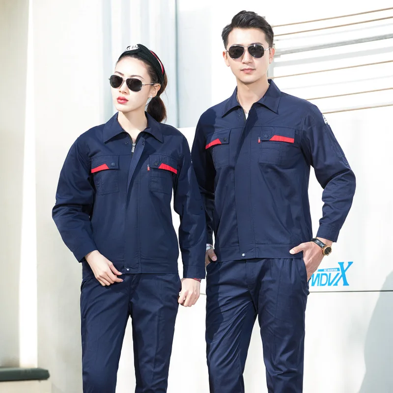 Anti-static Thin Summer Long-sleeved Overalls Set Electronic Factory Wear-resistant Labor Protection Clothes Tooling