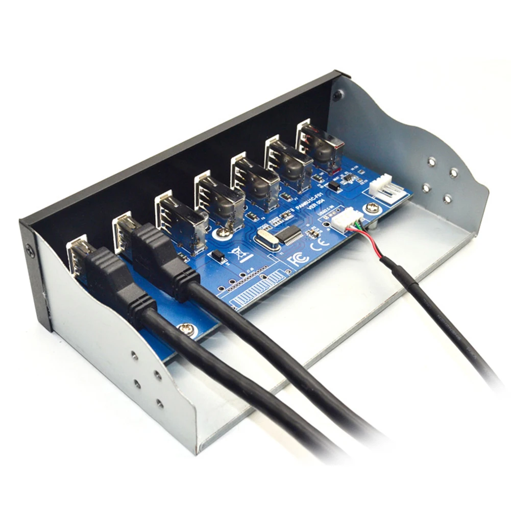 

5.25 inch 19 Pin to 2 USB 3.0+4 USB 2.0+BC1.2 Optical Drive Desktop Front Panel Equipped With High-Performance 125x85x18.5mm