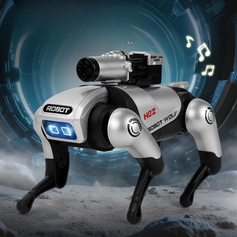 Simulation Walking Robot Wolf Toy Alloy Electric Boys' Toy with Lights and Sound Effects Children Birthday Gift Educational Toy