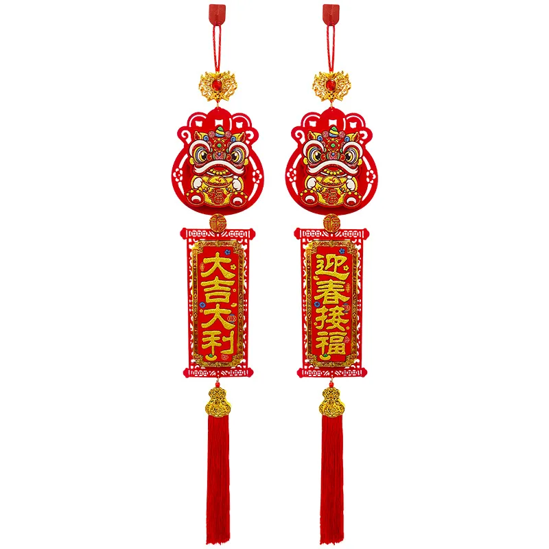2026 Chinese Spring Festival Lucky Decor The Year of Hores Door Hanging Pendants Chinese New Year Home Party Supplies