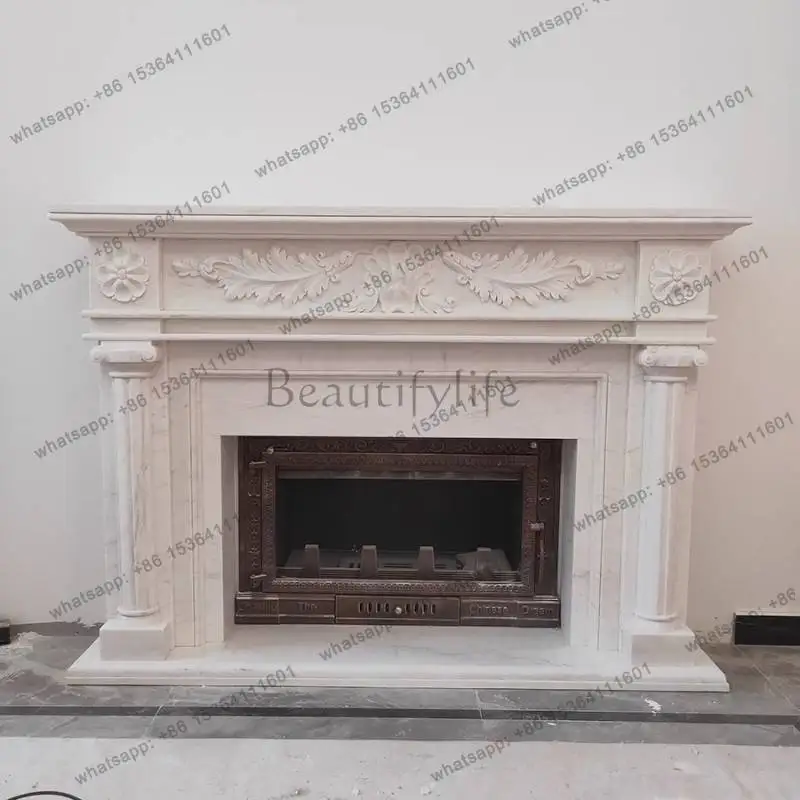 White Small Living Room Fireplace Classic High Nordic Decoration Living Room Cabinets Corner Arched