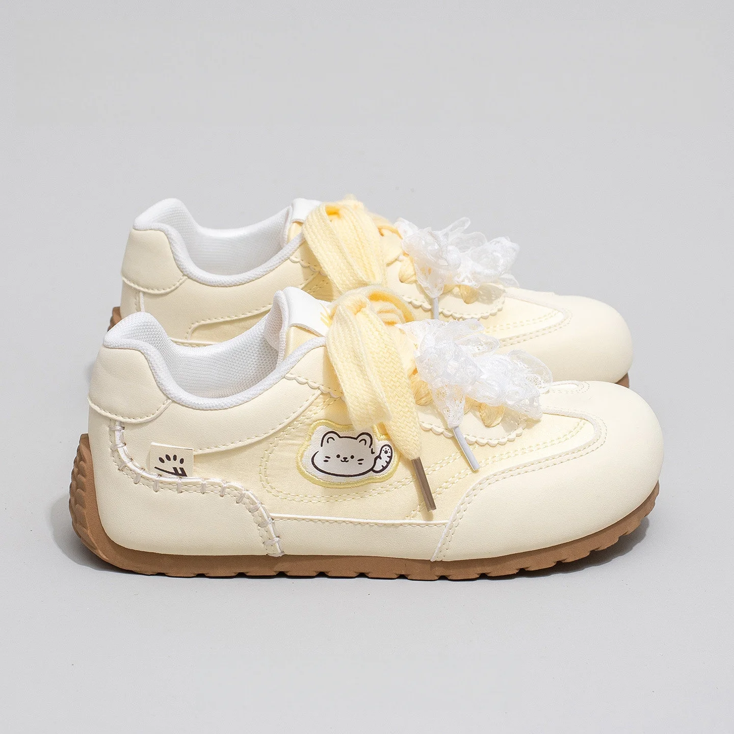 

Кроссовки Warrior Women 2026: Летние, с милым кошачьим принтом, на шнуровке, белые, повседневные, легкие, на плоской подошве, в стиле Sweet Lolita, женские