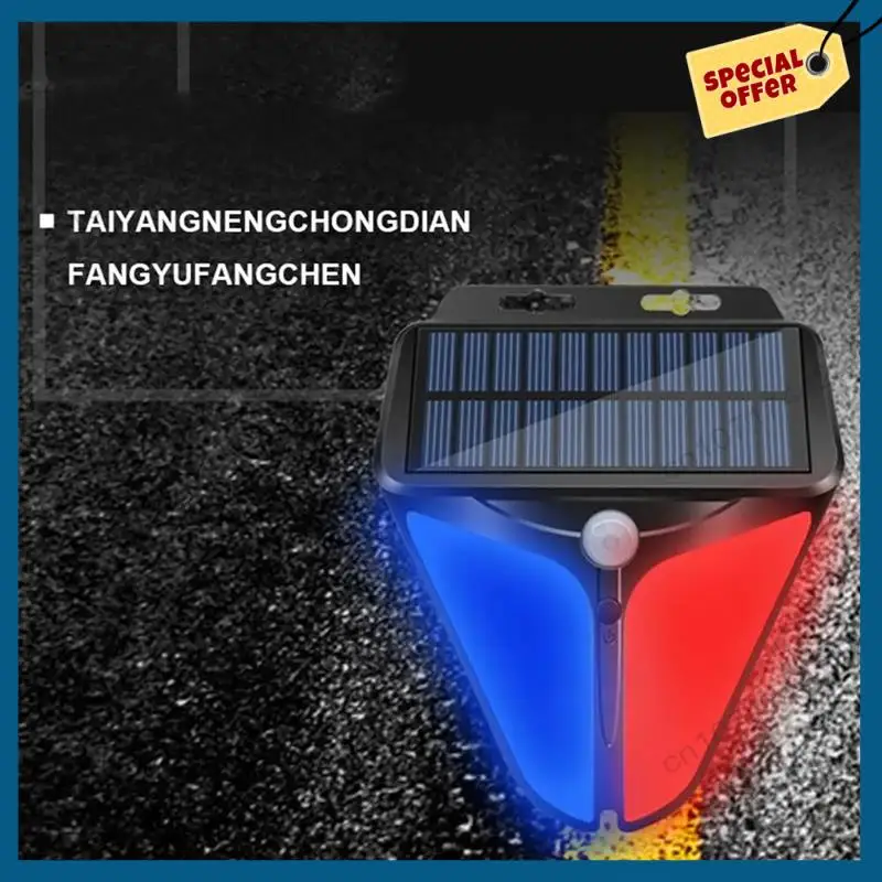 -A15I أضواء الإنذارات الشمسية في الهواء الطلق 26LED استشعار جسم الإنسان الصوت والضوء تحذير الجدار ضوء حديقة تحذير نظام الأمن