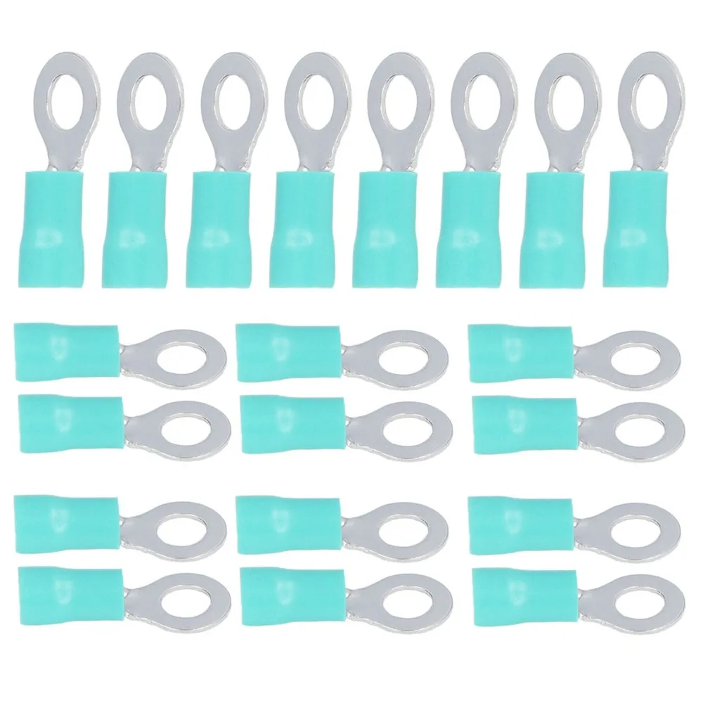 100PCS RV5.5-6 Insulated Wire Terminal Green AWG12-10 Crimp Connectors Electrical Crimp Terminal Industrial Applications