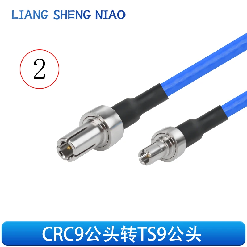 Cable adaptador RF azul RG316 CRC9 a TS9 macho y hembra CRC9 a TS9 Cable de extensión de cable de conexión