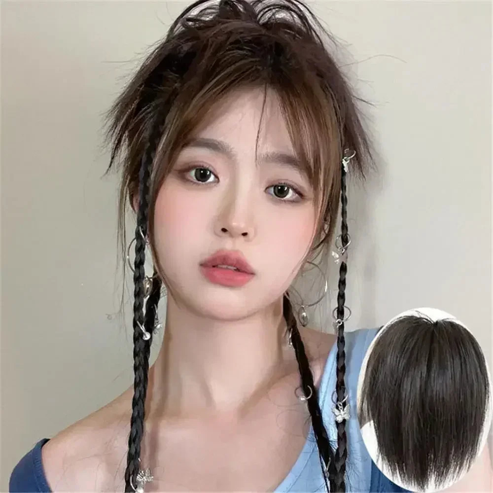 Female synthetic Wig Meatball Head artificial hair Lazy Fluffy Natural Hair Extensions Personality Cool Girl Gentle Versatile